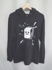 ◇ ⊇ earth music&ecology アース ミュージック＆エコロジー 綿 長袖 パーカー サイズF ブラック レディース E  【1409240039594】