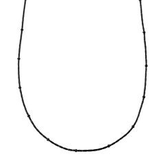 【B：ブラック × 40cm】[Cream dot. クリームドット公式] ネックレス レディース   ステンレス製 金属アレルギー つけっぱなし サージカルステンレス 1mm幅 極細 ショート スキンジュエリー 5タイプ 大人