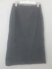 ◇ Samansa Mos2 blue バックジップ ロング タイト ナロー スカート サイズM チャコールグレー レディース P  【中古】 【1211100019314】