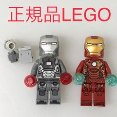 正規品 中古 LEGO レゴ マーベル　スーパーヒーローズ  ミニフィグ　2個　まとめ売り　おまけ付き NP-257 ※DC　アイアンマン　MK42　先頭マシン　ウォーマシン　クリアパーツ　76006 465
