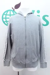 【199204】adidas アディダス  ジップアップ スウェットパーカー メンズ  L グレー