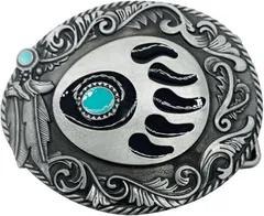 start.side スタートサイド ベルトバックル のみ メンズ レディース カジュアル ベルト幅 3.8cm アメリカンカウボーイ モン族風 銀シルバー(モン族風 銀シルバー)