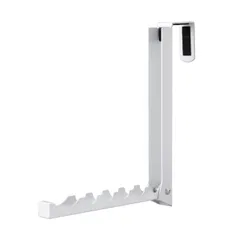 【特価商品】通気性 クッション付 折りたたみ式 傷つけにくい 6個の凹凸 ズレにくい 部屋干し 衣類ケア 室内物干し 扉 収納 玄関 ドア掛け 折れ戸 フック キッチン ドアハンガー オフィス 折り畳み式スリム 【サイズ：約幅2×奥行6.5×高20cm(収納時