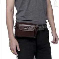 【 新品送料無料 】大容量 多機能ウエストポーチ メンズ 本革 ベルトポーチ  ウエストバッグ ショルダーストラップ付き スマホポーチ 斜めがけ ショルダーバッグ プレゼント