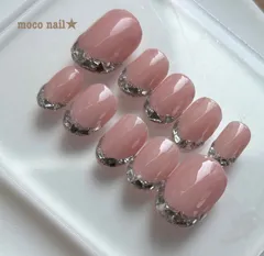 ガラスフレンチネイル