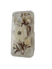 ●【最安値】iPhone 15　白バラデザイン　スマホケース/mo-K-76-6185/すり傷防止/指紋防止/スマートフォン/耐衝撃/専用設計/ポート/スリムケース 花柄デザインのクリアiPhoneケース、耐久性のあるソフトなプラスチック製。