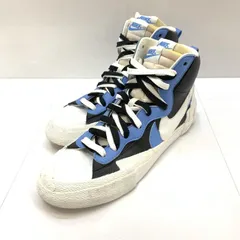 【中古】NIKE×Sacai BLAZER MID Black Blue 26.5cm BV0072-001 ナイキ サカイ[92]