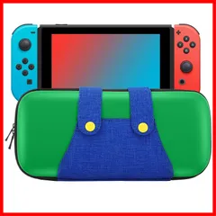 マリオ 収納カバー イヤホンなど小物収納可能 ケーブル ゲームカード Switch/Switch 耐衝撃 EVA素材 収納バッグ スイッチ OLEDに対応 ニンテンドー 有機ELモデル対応 Switch Green+Blue Switch ATiC ケース