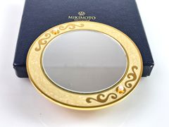 未使用・極美品】MIKIMOTO ミキモト コンパクトミラー 鏡 パール付き