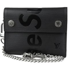 LOUIS VUITTON/ルイ ヴィトン　Supreme/シュプリーム チェーン コンパクト ウォレット（三つ折財布）　エピ　ノワール（ブラック）　M67711【良品】