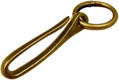 DAZUMA キーホルダー 釣り針 キーフック ウォレットチェーン ビンテージ キーリング メタリック ハンドメイド ツリバリ 丸カラビナ 釣丸( アンティーク)