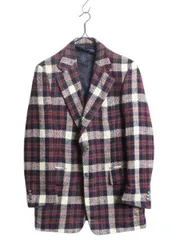 【お得なクーポン配布中!】 70s USA製 BILL BLASS チェック ツイード テーラード ジャケット メンズ L 程 70年代 ヴィンテージ ブレザー ウール マルチカラー トラッド