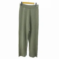 イエナ IENA 美品 ウォッシャブルウールコットンケーブルパンツ ニット イージー 20-030-900-0441-4-0 36 S グレー系 IBO70 0620