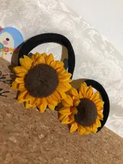 かわいいひまわりヘアゴム