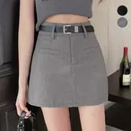 ミニスカート スーツスカート ベルト付き