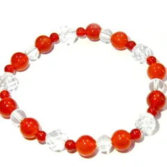 【AFP】 天然石 パワーストーン ブレスレット レッドメノウ  1606-br012