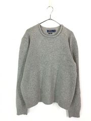 古着 Polo Ralph Lauren ロールネック 高級 100% カシミヤ ウール ニット セーター グレー M 古着 