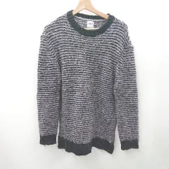 ◇ ⊇ ZARA ザラ ボーダー柄 長袖 丸首ニットセーター サイズM パープル系 レディース E  【1506130005421】