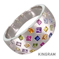 Jeunet ジュネK18WGサファイアリングS0.34ct バンドリング18金 Jeunet ジュネK18WGサファイアリングS0.34ct バンドリング18金