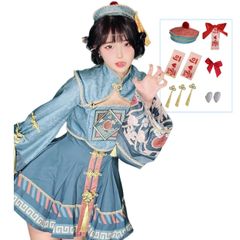 Size:S [REKUCCI] キョンシー コスプレ ハロウィン 中国 ゾンビ チャイナ服 コスチューム 大人 レディース 可愛い 仮装 イベント (S)