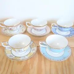 NARUMI ナルミ アソート フローラルブティック　5客セット カップ&ソーサー 昭和レトロ 花柄