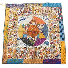 レア物　未使用　HERMES　エルメス　スカーフ　カレ45　CARRE ガヴロッシュ　FLEURI DE PROVENCE　プロヴァンスの花刺繍　aq10687