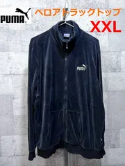 プーマ ベロア トラックトップ 黒金 XXL PUMA トラックジャケット ジャージ ブラック/ゴールド