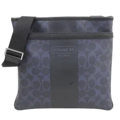 【本物保証】 希少 レア 超美品 コーチ COACH シグネチャー ヘリテージ ショルダーバッグ 斜め掛け F70591 ロゴ ネイビー ブラック