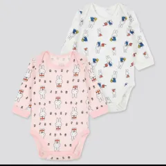 60-90㎝ ２着 ミッフィー ボディスーツ 長袖 ユニクロ