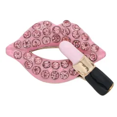 (4個) ラインストーン付き口紅 LIPリップ 唇 カボション ボリューム デコーパーツ パールUVレジン クラフト 材料 資材 アクセサリー チャーム 多用途 パーツ 手芸材料 ネックレス