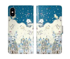 [iPhone14 Pro Max] iPhone15 ケース スカラー スマホケース 手帳型 iPhone16 ケース iPhone 16 15 14 13 SE 第3世代 第2世代 スマホカバー 全機種対応 手帳 ScoLar メルヘンの街 リボン パンダ