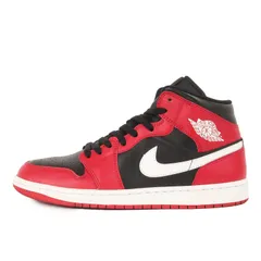【美品】NIKE ナイキ サイズ:28.0cm | AIR JORDAN 1 MID (DQ8426-061) | エアジョーダン1 ミッド | ブラック ホワイト ジムレッド | US10 | ミドルカット スニーカー シューズ 靴【メンズ】【中古】