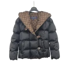 ヴィトン正規品レディースモノグラム☆高級ダウンジャケット2wayコート