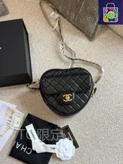 【今日特価】CHANEL 22S シャネル 22S ラブハート バッグ ブラックゴールド-WTO輸入2