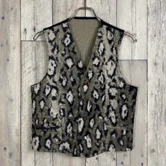 Bill TORNADE フランス製 レオパード柄 ボア ニット ベスト M