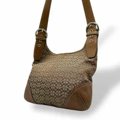 良品 1259 Coach ショルダーバッグ ミニシグネチャー ブラウン