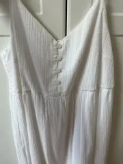 ユニクロ クリンクル コットン キャミソール ONE PIECE 白