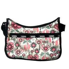 ♪3113 LeSportsac レスポートサック  レディース ショルダーバック ハート型 ナイロン ピンク 中古