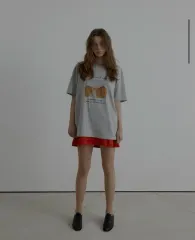 overdue flair(オーバーデューフレア) SWEET SOUNDS T ー SHIRT メランジュグレー