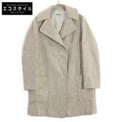 JIL SANDER♡アルパカウールコート JIL SANDER ジルサンダー ｸﾞﾚｰ 09AW ｳｰﾙｱﾙﾊﾟｶ ｼﾝｸﾞﾙｺｰﾄ 38