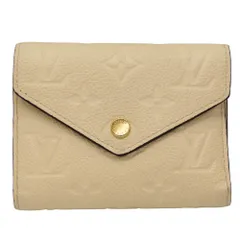 【中古】ルイヴィトン LOUIS VUITTON  M82344 モノグラム アンプラント ポルトフォイユ ヴィクトリーヌ クレーム エンボス加工 レディース コンパクト 上品 A2504297 【無料ギフトラッピング承ります】