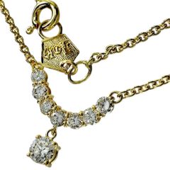 【HOSHInoSUNA/星の砂】ダイヤモンド（メイン） 0.19ct ダイヤモンド（U字部分） 0.35ct ネックレス K18ゴールド 18金  4.4g 40cm レディース 【中古】【真子質店】【NN】