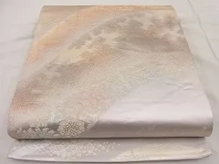 平和屋着物■六通柄袋帯　遠山花唐草文　金銀糸　逸品　n-ip0713