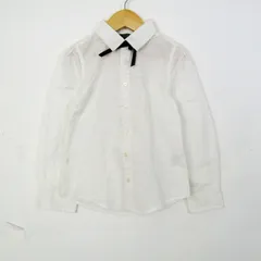 ポロ・ラルフローレン 長袖シャツ トップス キッズ 男の子用 115/60サイズ ホワイト×ブラック POLO RALPH LAUREN 【中古】
