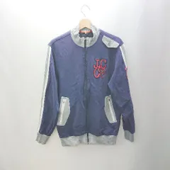 ◇ ⊇ CASTELBAJAC カステルバジャック コットン100% ジップアップ 長袖 スウェット サイズ3 ネイビー グレー レディース E  【1503060049082】