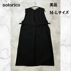 notorico  ワンピース　ノースリーブ　M-Lサイズ　レディース　ブラック　黒　美品【B-3】