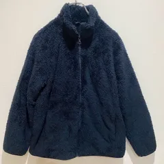 UNIQLO ユニクロ　レディース　アウター　フリースジャケット　スタンドカラー　フルジップアップ　無地　単色　ネイビー　LLサイズ　ベーシック　着回し　シンプル　カジュアル　SU716h1146