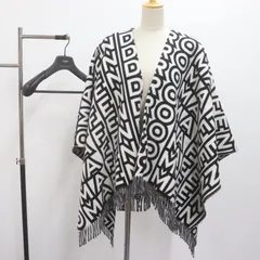美品　フェンディ カシミヤ混　ニットポンチョ　FF ズッカ柄 ハイネック 楽天市場】FENDI フェンディ ポンチョ FXX776 ASFX レディース