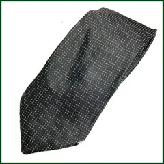 中古 ●dunhill/ダンヒル●ネクタイ シルク100％ イギリス製　ブラック　ややヨレあり