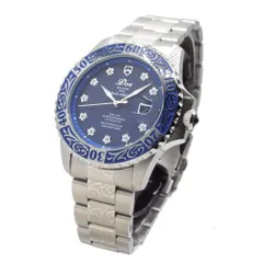 ダンクラーク メンズ ソーラー 腕時計 ハワイアンジュエリー Pacific Hawaii 貫禄のケース43mm 電池交換不要 日本製ムーブメント搭載 200Mダイバー スワロフスキー１０P ブルー文字盤 ベルト調整工具プレゼント